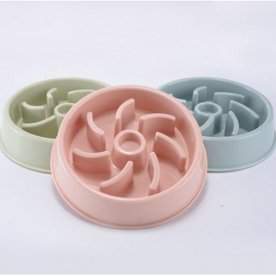 High quality Pet Food Bowl Slow Feed Slow Down Eating Anti Choking Dog Pet Feeder Dog Food Bowl Plastic