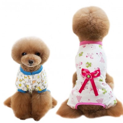 New Design Flower Print Pet Dresses Puppy Cotton Shirts Summer clothes for pets